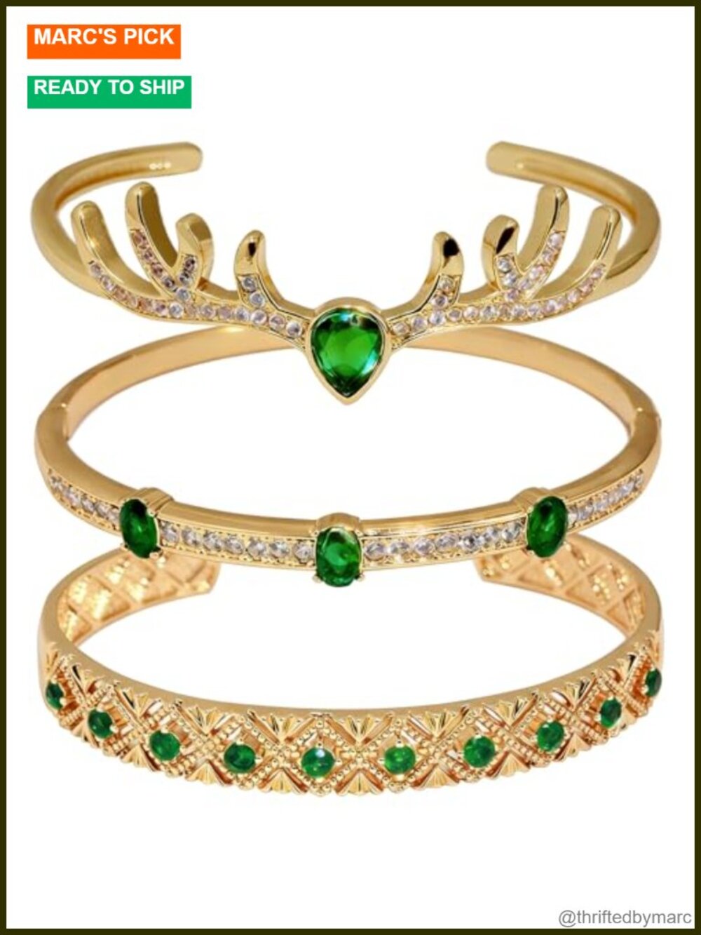 Copper Bangle Bracelet Set with 3A Zircon Stackable Gift for Her